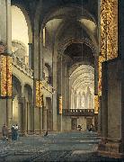 Pieter Jansz. Saenredam The nave and choir of the Mariakerk in Utrecht, seen from the west. painting